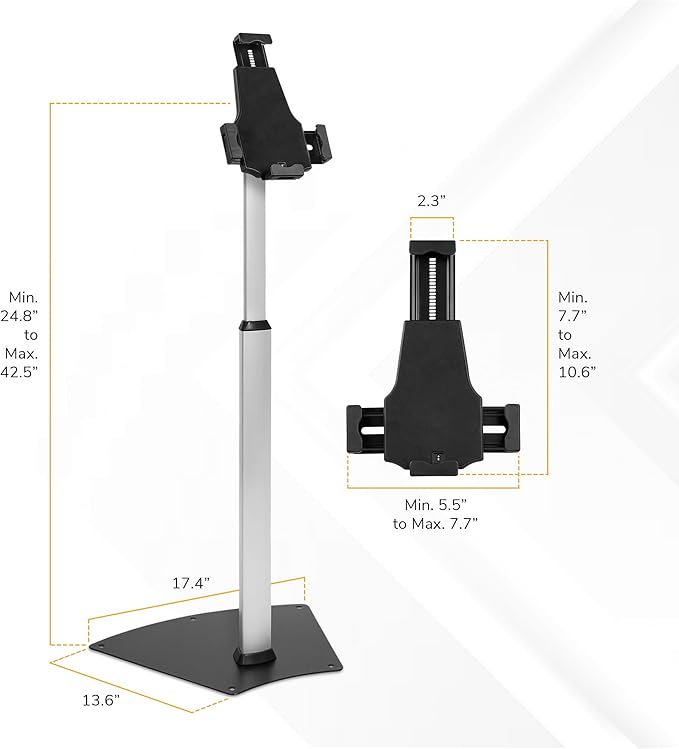 Mount-It! iPad Kiosk Stand, Anti-Theft Floor Stand - Image 7