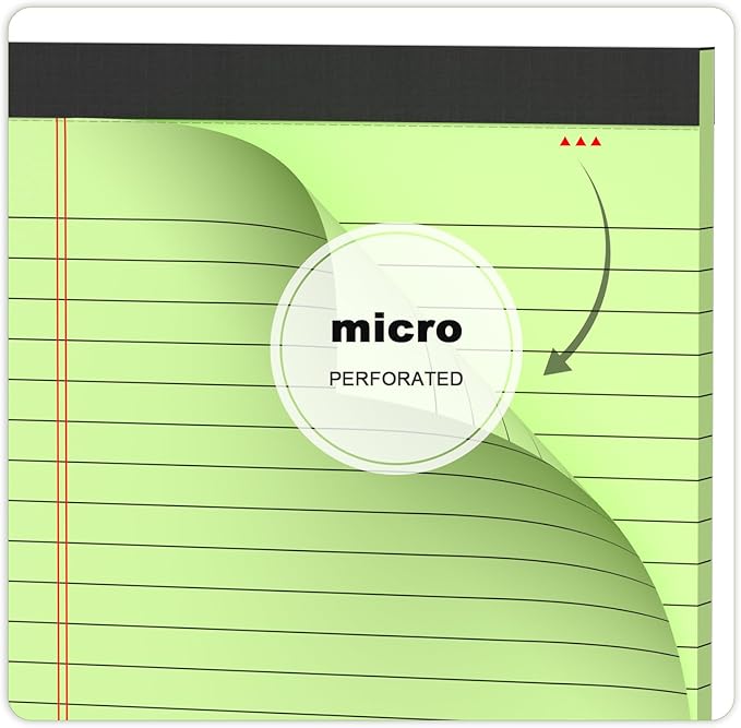 AILZFEI 6pcs Small Note Pad 5x8 College Ruled Green Legal Pads Paper Notepads 6 - Image 5