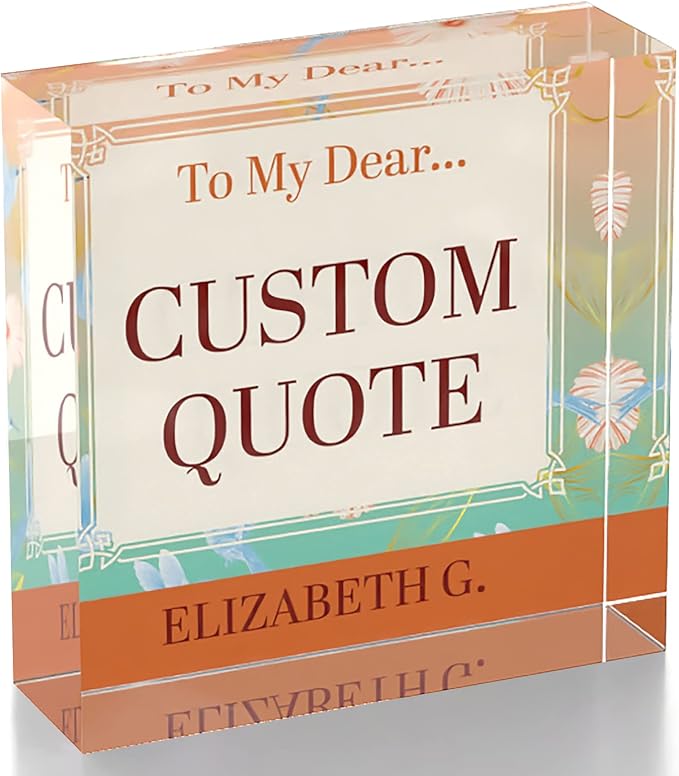 Personalized Gifts, Custom Quote Block Letter Board, Crystal-Clear Acrylic - Image 9