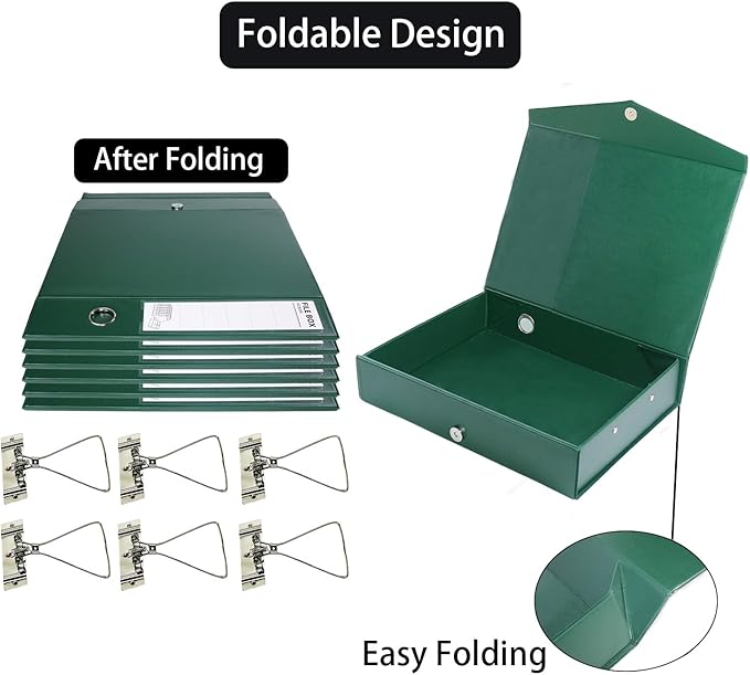 URbantin 6 Pack Foldable Plastic Box Files A4 - Image 5