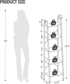Hzuaneri Ladder Shelf, Bookshelf Bookcase, Freestanding Corner Storage Shelve - Image 2
