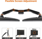 Amazon Basics Gas Spring Dual Computer Monitor Arm Mount, Adjustable, Holds up - Image 4