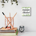 Entrepreneur Wooden Block Sign Remember Why Quote 5x5x1 INCH Sign, Office - Image 6