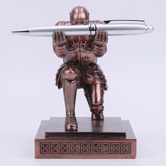 Amoysanli Knight Pen Holder Desk Organizers and Accessories Desk Decor Resin - Image 3