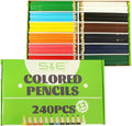 S & E TEACHER'S EDITION 240Pcs Colored Pencils, Coloring Pencils Set Drawing by SETEACHERSEDITION