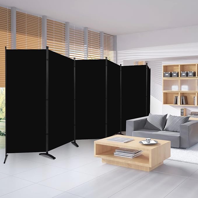Room Divider 6FT Folding Privacy Screens, 6 Panel Partition Room Dividers - Image 5