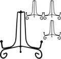 HENABLE 4PCS Premium Black Iron Plate Stands by HENABLE
