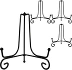 HENABLE 4PCS Premium Black Iron Plate Stands by HENABLE