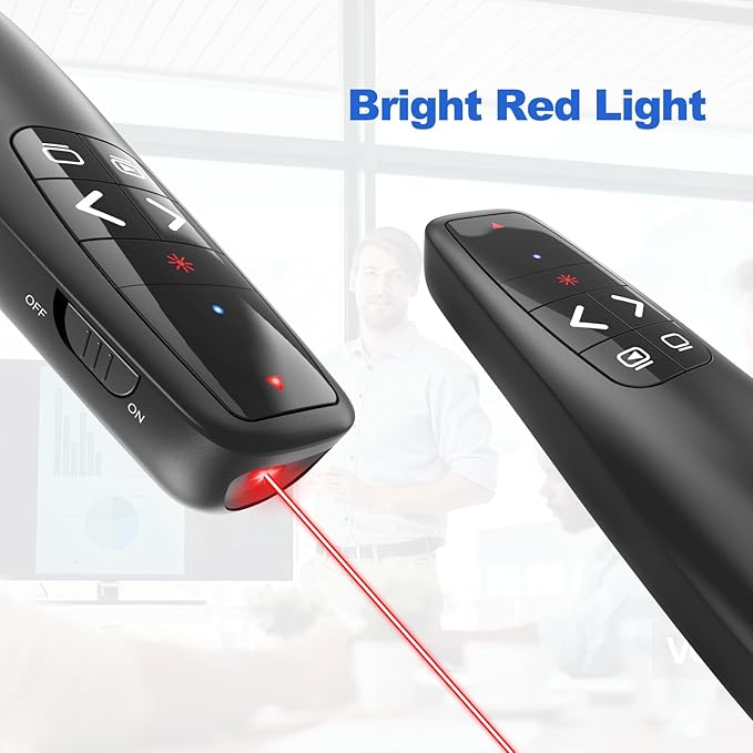 Presentation Clicker PowerPoint Presenter Remote: Laser Pointer Project Power - Image 5