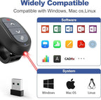 Presentation Clicker PowerPoint Wireless Presenter Remote: Laser Pointer Finger - Image 7