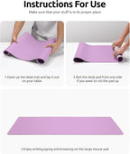 YSAGi Leather Desk Protector, Office Mat, Large Mouse Mat, Non-Slip PU Leather - Image 9