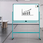 Mobile Whiteboard on Wheels, 48x32 Inches Rolling Whiteboard, Magnetic Dry - Image 9