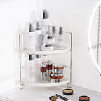 FSyueyun 2-Tier Corner Bathroom Counter Organizer, Tool-Less Installation - Image 3