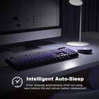 MOFII Wireless Keyboard and Mouse Combo, Full Size 2.4G Retro Round Computer - Image 4