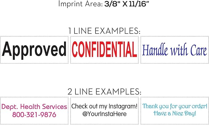 COLOP Extra Small Size Self Inking Custom Text Stamp - Image 2