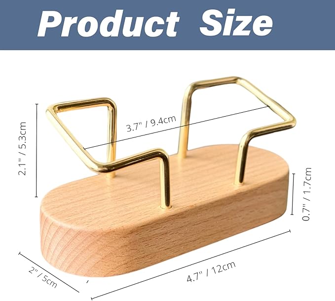 HJX Custom Business Card Holder Desk-Personalized Engraved Wooden Business Card - Image 2