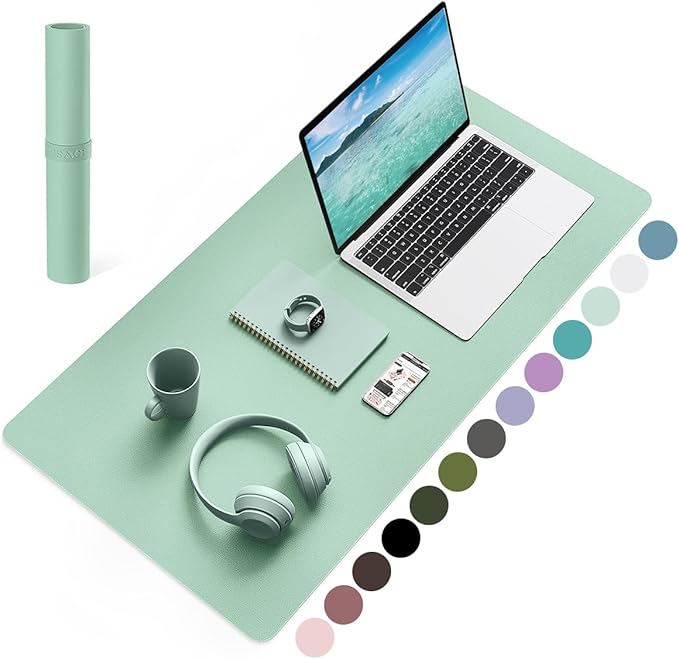 YSAGi Non-Slip Leather Desk Pad, Waterproof Laptop Computer Desk Keyboard Mat by YSAGi