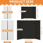 Henoyso 12 Pcs 14 x 22 Inch Black Trifold Poster Board Large Tri Fold - Image 2