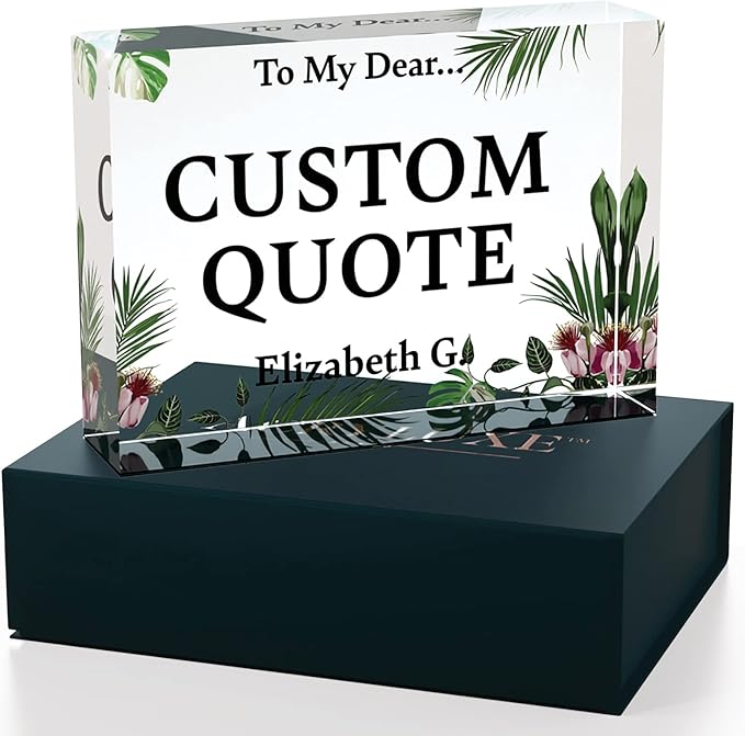 Personalized Gifts, Custom Quote Block Letter Board, Crystal-Clear Acrylic - Image 3