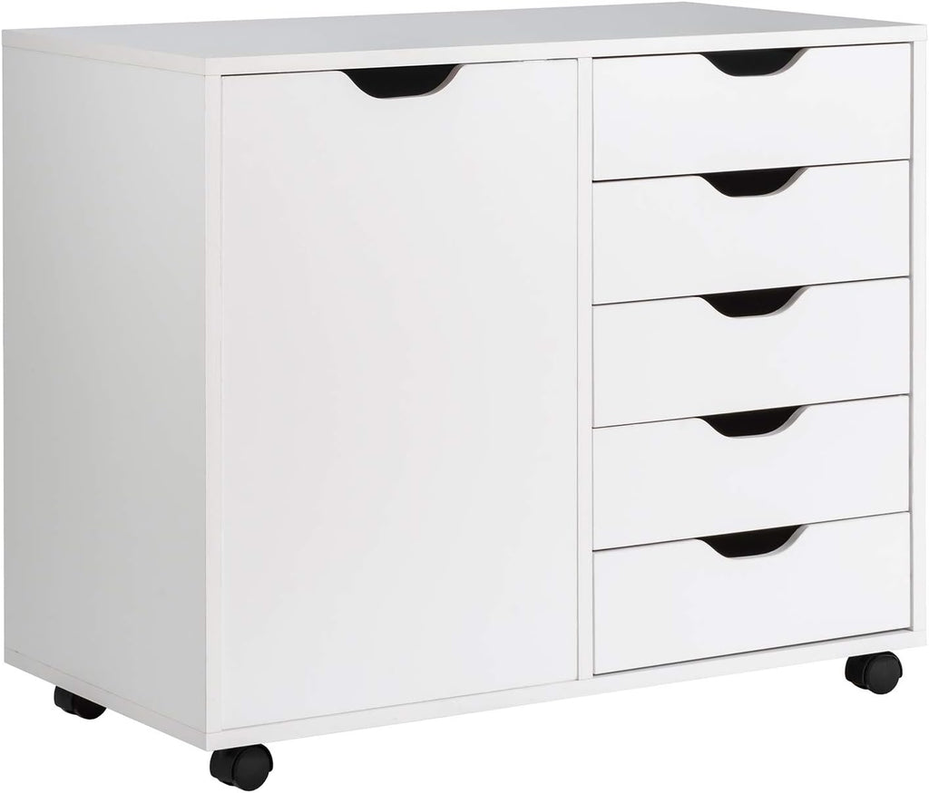 Giantex File Cabinet, Mobile Lateral Filing Cabinet