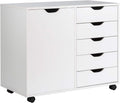 Giantex File Cabinet, Mobile Lateral Filing Cabinet