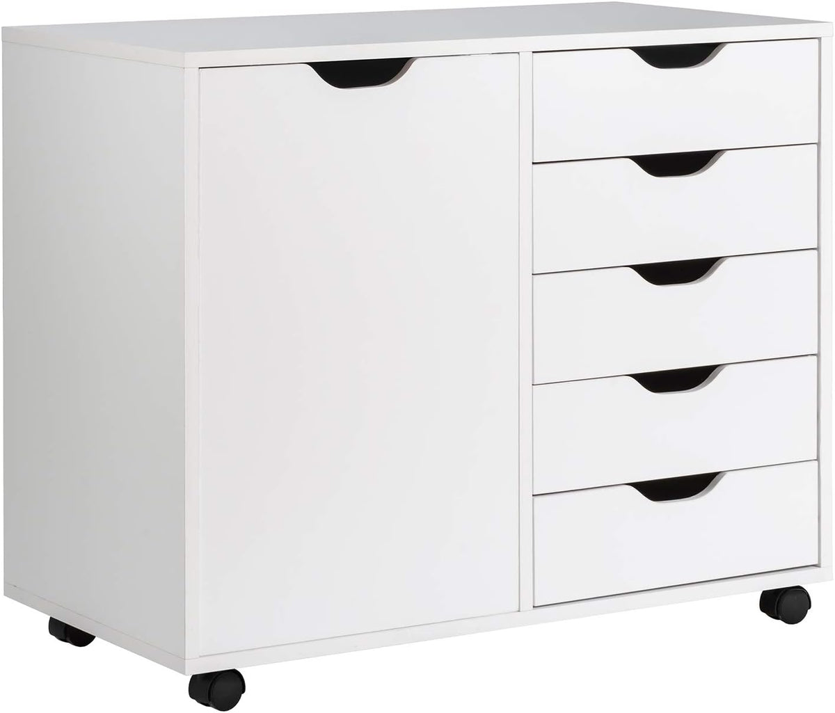 Giantex File Cabinet, Mobile Lateral Filing Cabinet