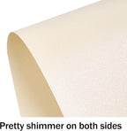 24 Sheets Cream Shimmer Cardstock 8.5 x 11 Ivory Paper, Goefun Off White Card - Image 3