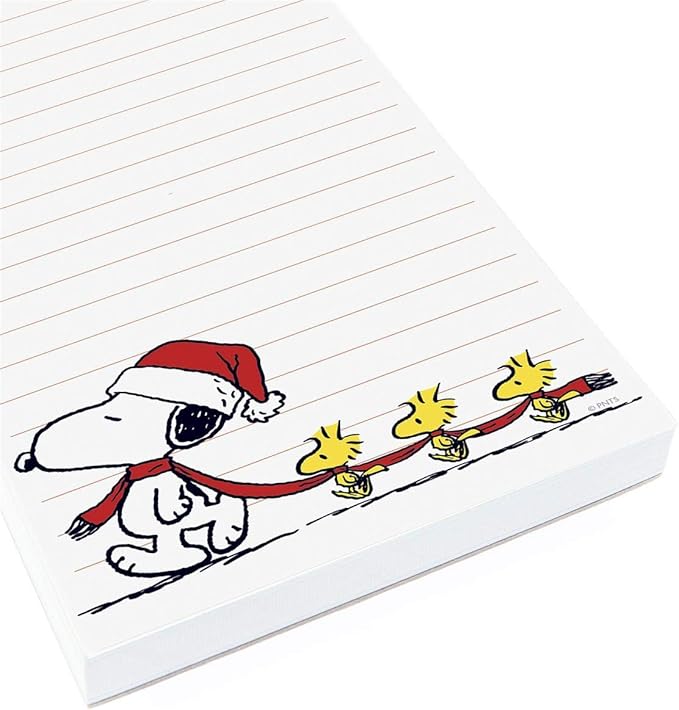 Graphique Snoopy Scarf Train Magnetic Notepad | 100 Tear-Away Sheets | Grocery - Image 2