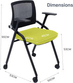 SLKJChr 2 Pack Foldable Office Chairs - Image 3