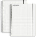 WRENBEN A5 Spiral Notebook 120gsm Graph Paper Notebook 160 Pages Per Hardcover by WRENBENNOTEBOOK