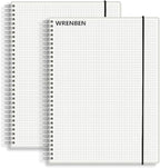 WRENBEN A5 Spiral Notebook 120gsm Graph Paper Notebook 160 Pages Per Hardcover by WRENBENNOTEBOOK