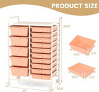 LDAILY 15 Drawer Rolling Storage Cart, Rolling Cart - Image 3
