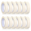 HOFURME 12 Rolls Masking Tape Bulk 1 Inch White Beige Masking Tapes by HOFURME