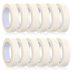 HOFURME 12 Rolls Masking Tape Bulk 1 Inch White Beige Masking Tapes by HOFURME