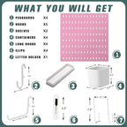 MULSAME Pegboard Combination Kit, 25.2" x 25.2" Wall Mounted Storage Set - Image 4