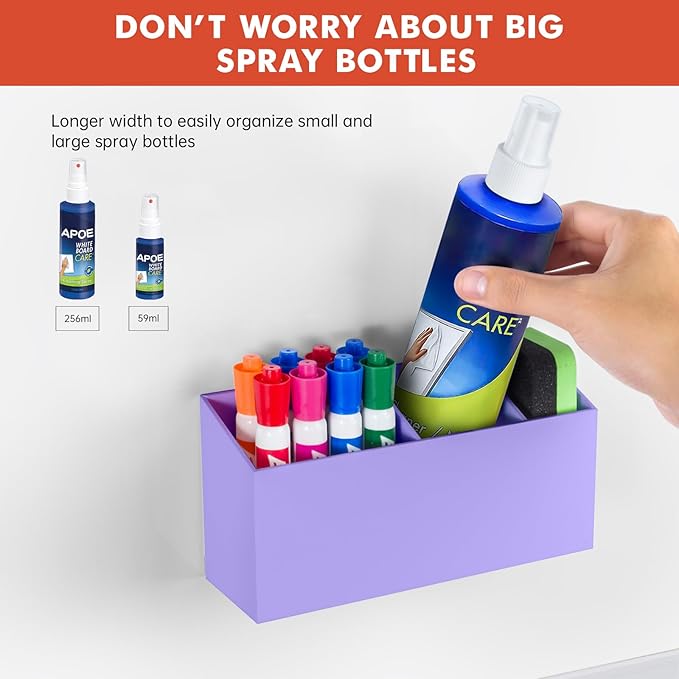 Banafich Magnetic Dry Erase Marker Holder, Acrylic Magnet Pen Holder - Image 3