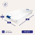 HOMZ 2-Pack Under Bed Storage, 60 Quart, and Towels - Image 4
