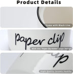 Farmhouse Ceramic Paper Clip Holders (White) | Ceramic, farmhouse, paper & binder clips, push pin organizer, desk decor, cute, durable, easy-clean, compact,versatile