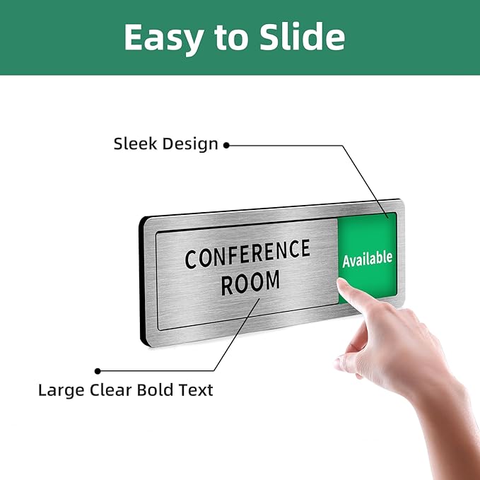 WeddingSteps Office Sign for Door Conference Room Sliding Door Signs In - Image 4