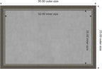 Amanti Art Silver Framed Magnetic Board 23x35 Large Vision Board - Image 3