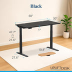 UPLIFTDESK V3 2-Leg Black Laminate Wood Standing Desk – Adjustable Height - Image 2