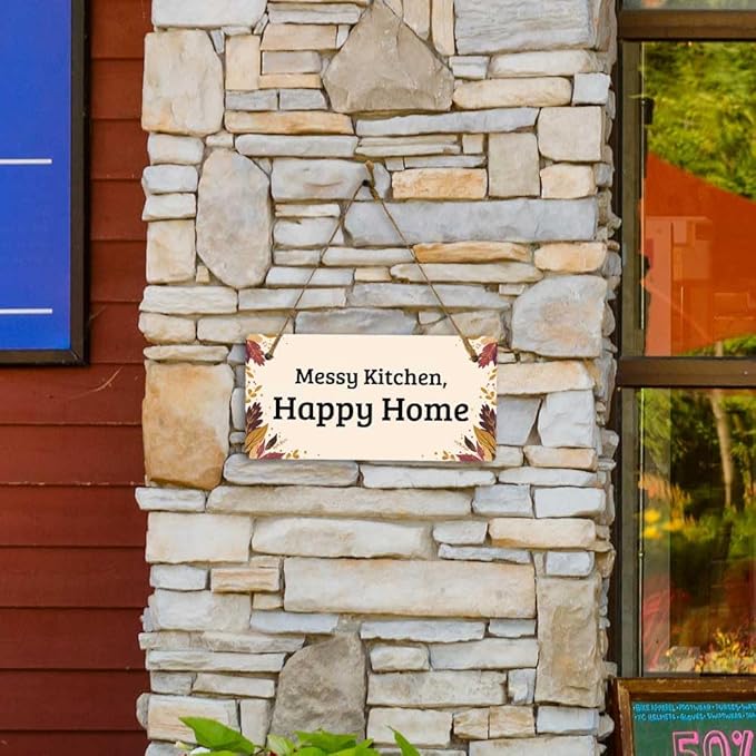Signs ByLITA Autumn Leaves Personalized Hanging Wall or Door Sign | Custom - Image 2