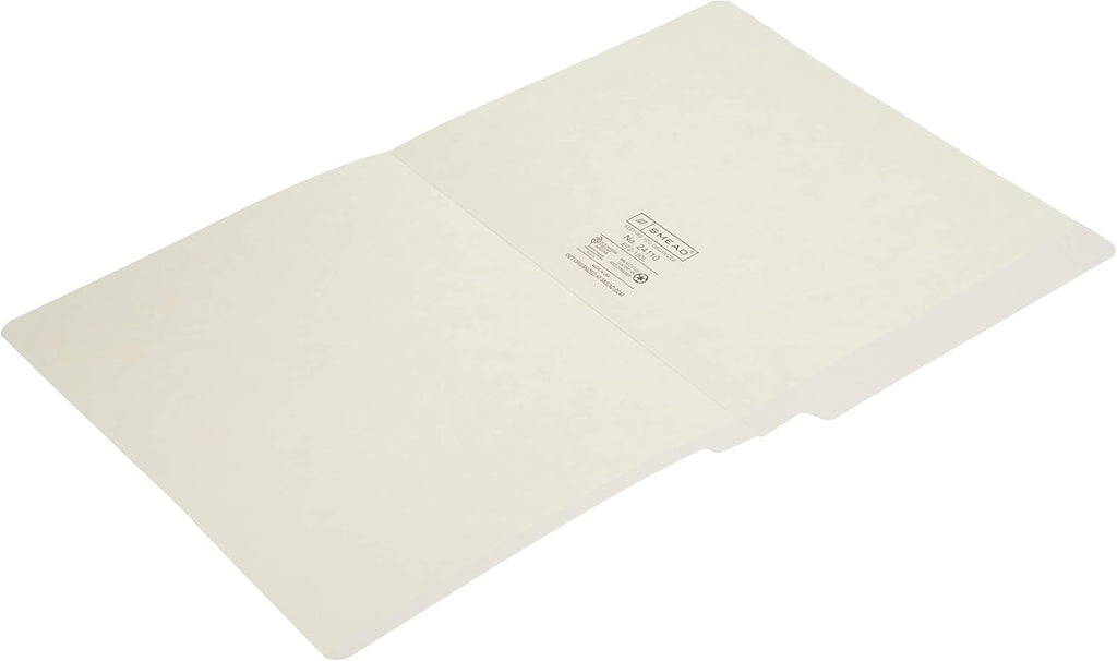 Smead Shelf-Master® End Tab File Folders, 100 Count, Manila, Reinforced Straight-Cut Tabs, Letter Size (24110) and Smead Self-Adhesive Fastener, 2" Capacity, Brown, 100 per Box (68220)