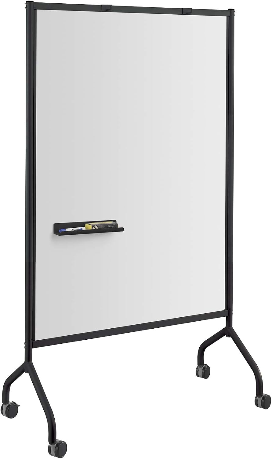Safco Products Impromptu Full Collaboration Whiteboard Screen 8511BL, Black, ...