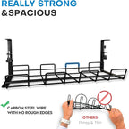 No Drill Under Desk Cable Management Tray, Desk Wire Management Cable Tray - Image 6