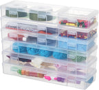 novelinks Stackable Plastic Clear Storage Box Containers - Image 2