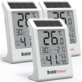 BaldrTherm Room Thermometer Indoor Humidity Meter, Solar-Powered 3.2'' Digital by BaldrTherm