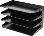 Huron Desktop Horizontal 4-Slot Legal File Binder Organizer Storage Letter Tray - Image 4