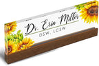 Artblox Personalized Office Desk Name Plate and Business Card Holder | Clear - Image 5