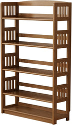 AnywaysWood 5-Tier Solid Wood Open Bookcase, Modern Display Bookshelf, - Image 3